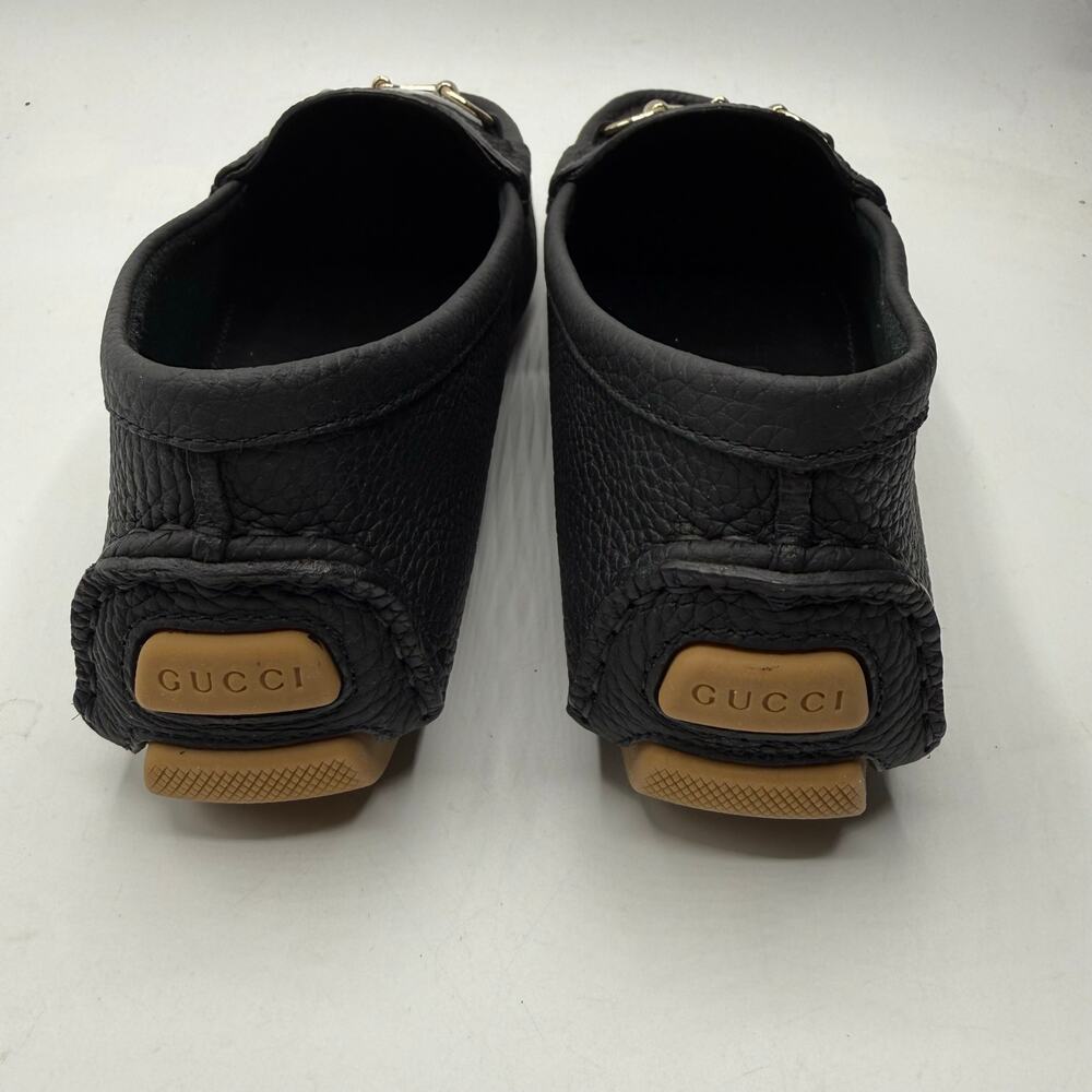 NEW Gucci Clove Calfskin Leather EU 39 US 9 Horsebit Driver Loafers Black - Picture 6 of 8